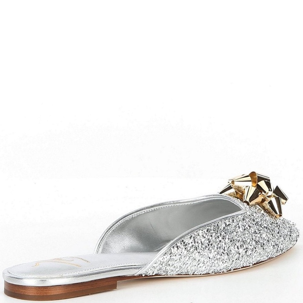 NWT Antonio Melani x The Nat Note Estrella Textured Ornamented Bow Dress Mules - Picture 4 of 9